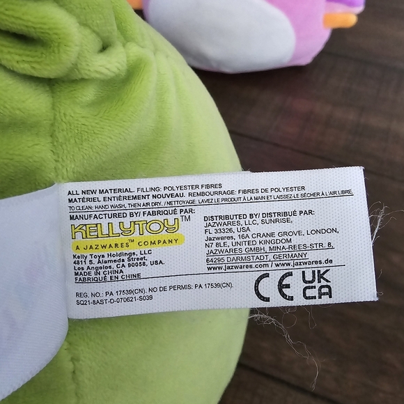 Three super cute Squishmallow's Crab, Dino, and Corgi - Picture 8 of 9